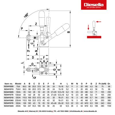SPEEDY BLOCK 230/A Snabbspännare vertikal